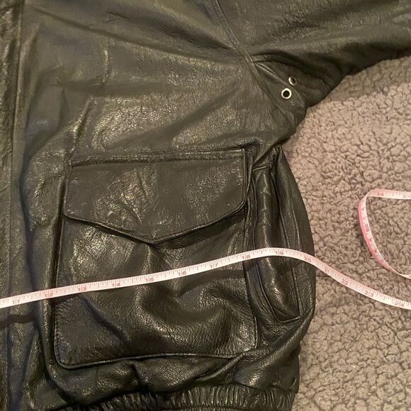 UNIK Black Leather Riding Jacket Size Large - Picture 8 of 16